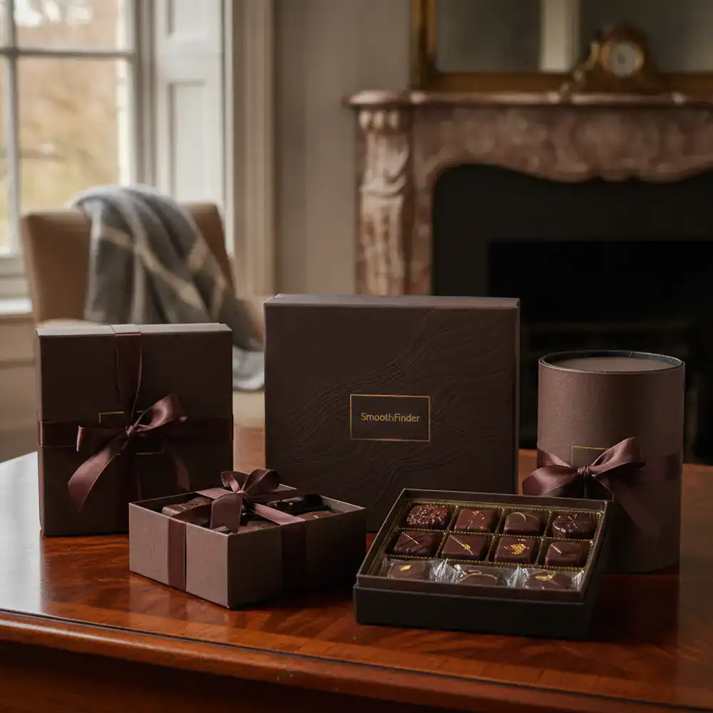 Luxurious SmoothFinder chocolate gift boxes
